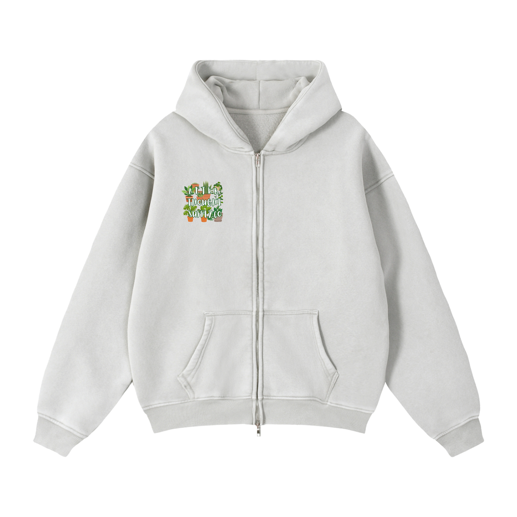 "I'M NOT AGING I JUST NEED REPOTTING" APRICOT ZIP-UP