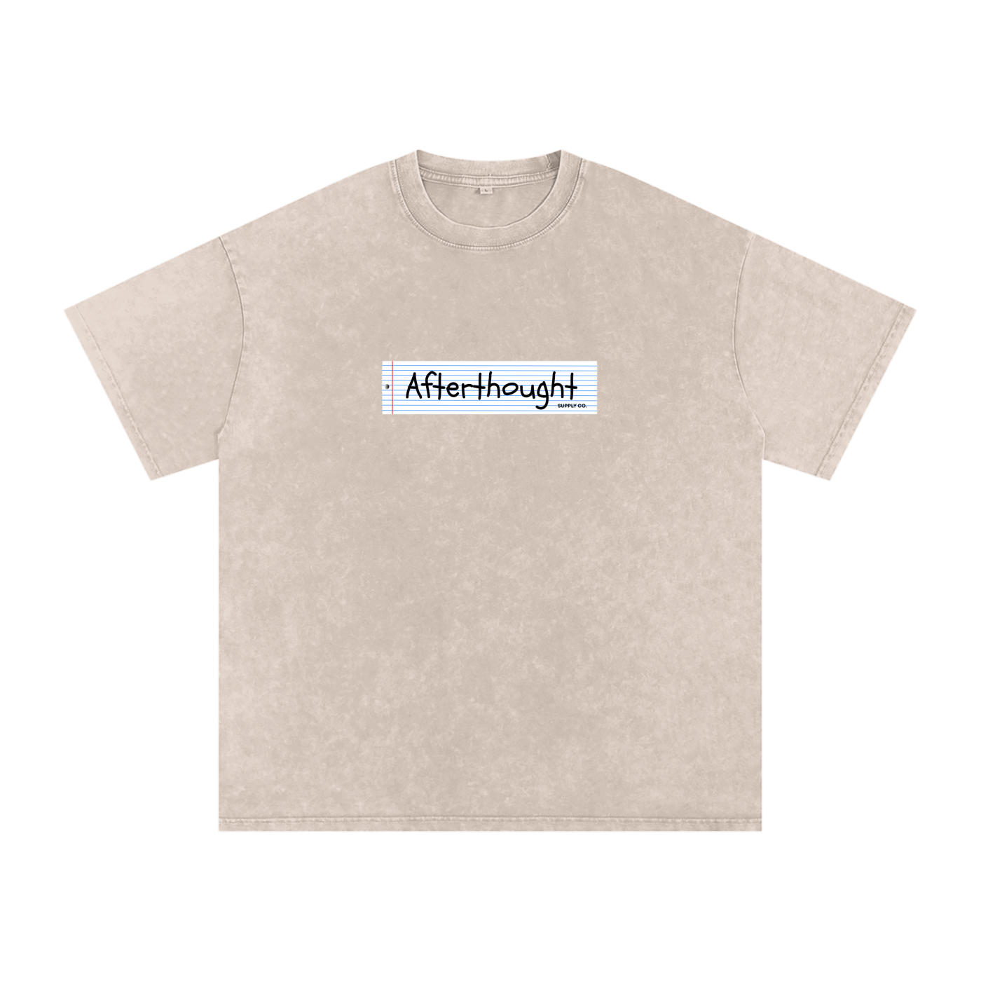 "AFTERTHOUGHT BOX LOGO" OVERSIZED TEE